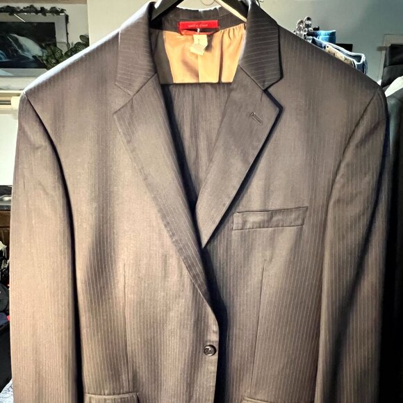 Michael Kors Charcoal Grey Pinstripe Suit SZ 46L/39L - Picture 1 of 8